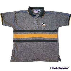 Vintage NFL Green Bay Packers Polo Shirt Logo 7 90s sz XLT
